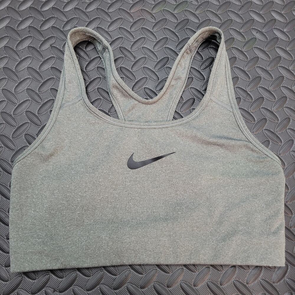 Nike Dri-FIT Racerback Sports Heather Gray Medium Activewear Athleisure Yoga Gym